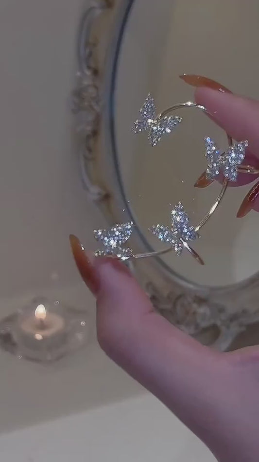 Ohrring Schmetterling Ohr Clip Und Ohr Haken